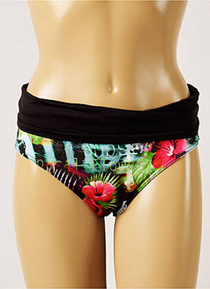 Bas de maillot de bain imprimé fleurs culotte bleu LIVIA femme