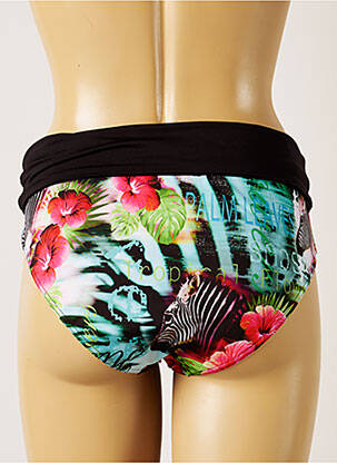 Bas de maillot de bain imprimé fleurs culotte bleu LIVIA femme