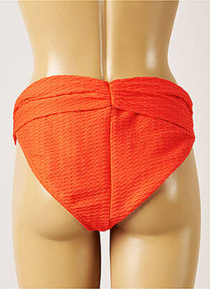 Bas de maillot de bain tissage texturé culotte jaune LIVIA femme