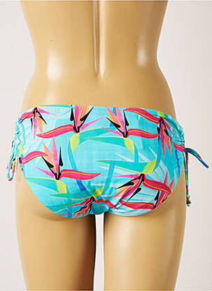 Bas de maillot de bain imprimé fantaisie culotte bleu LIVIA femme
