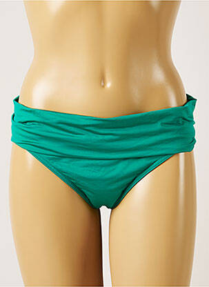 Bas de maillot de bain micro fibres culotte vert LIVIA femme