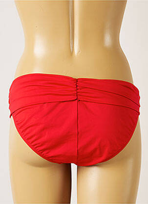 Bas de maillot de bain micro fibres culotte rouge LIVIA femme