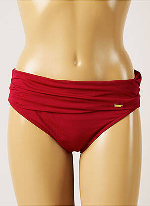 Bas de maillot de bain micro fibres culotte rouge LIVIA femme