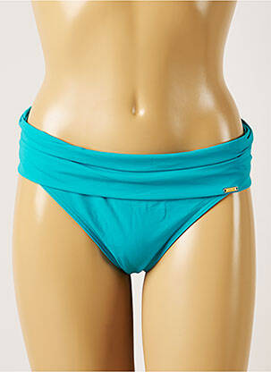 Bas de maillot de bain micro fibres culotte bleu LIVIA femme