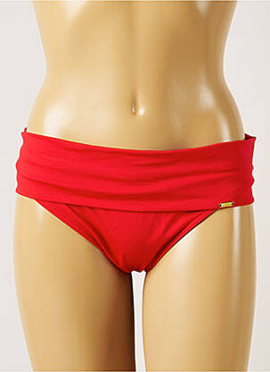 Bas de maillot de bain micro fibres culotte rouge LIVIA femme