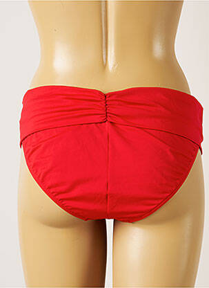 Bas de maillot de bain micro fibres culotte rouge LIVIA femme