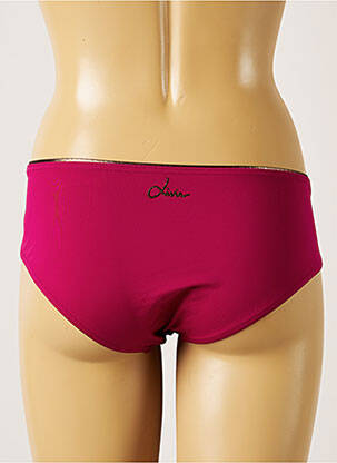 Bas de maillot de bain effet matière satinée culotte violet LIVIA femme