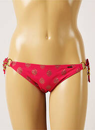 Bas de maillot de bain tissage satiné bikini rose LIVIA femme