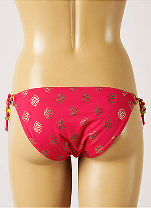 Bas de maillot de bain tissage satiné bikini rose LIVIA femme