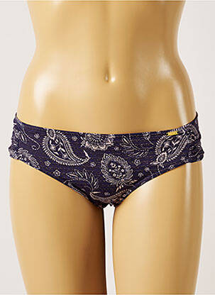 Bas de maillot de bain imprimé fleurs culotte bleu LIVIA femme