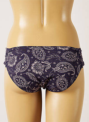 Bas de maillot de bain imprimé fleurs culotte bleu LIVIA femme