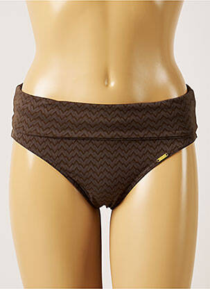 Bas de maillot de bain tissage texturé culotte vert LIVIA femme