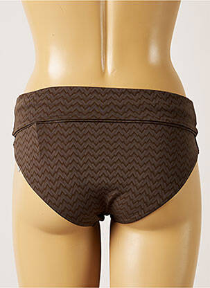 Bas de maillot de bain tissage texturé culotte vert LIVIA femme