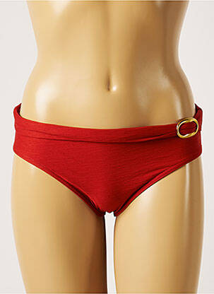 Bas de maillot de bain tissage texturé culotte orange LIVIA femme