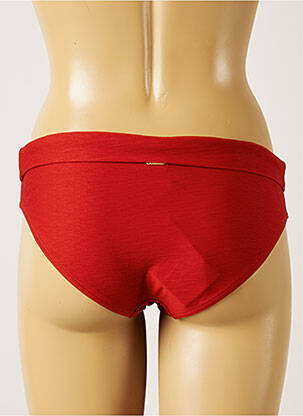 Bas de maillot de bain tissage texturé culotte orange LIVIA femme