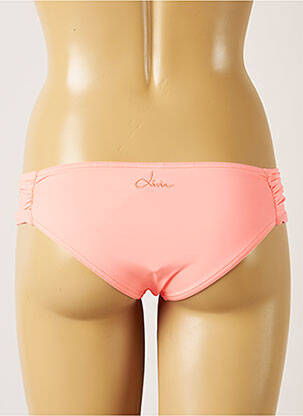 Bas de maillot de bain effet matière satinée culotte orange LIVIA femme