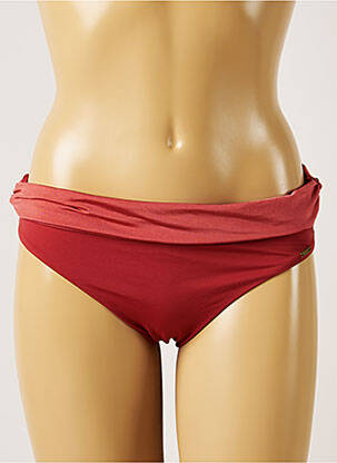 Bas de maillot de bain tissage satiné culotte orange LIVIA femme