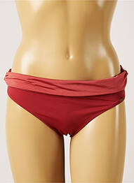 Bas de maillot de bain tissage satiné culotte orange LIVIA femme