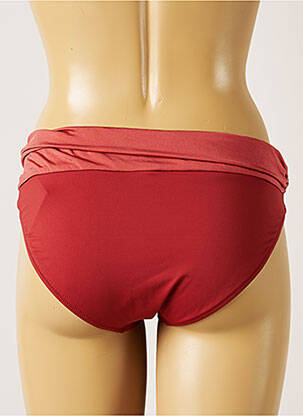 Bas de maillot de bain tissage satiné culotte orange LIVIA femme
