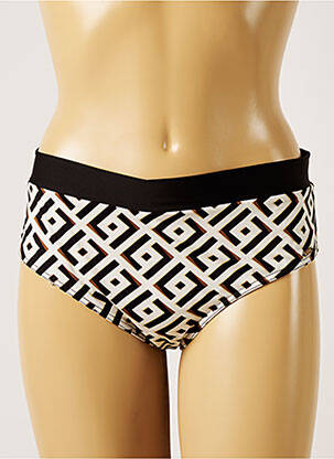 Bas de maillot de bain tissage satiné culotte noir LIVIA femme