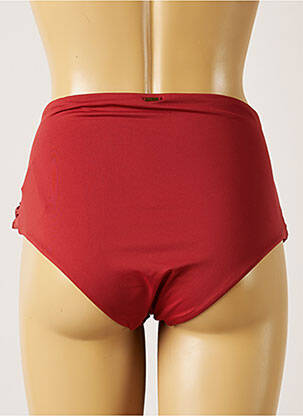 Bas de maillot de bain effet matière satinée culotte rouge LIVIA femme
