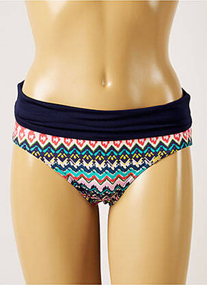 Bas de maillot de bain imprimé fantaisie culotte bleu LIVIA femme