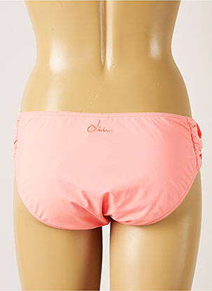 Bas de maillot de bain effet matière satinée culotte rose LIVIA femme