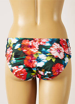 Bas de maillot de bain imprimé fleurs culotte vert LIVIA femme
