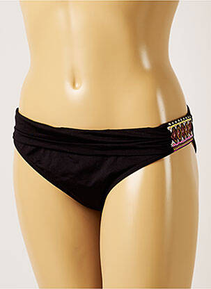 Bas de maillot de bain effet matière satinée culotte noir LIVIA femme