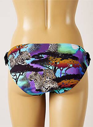 Bas de maillot de bain effet matière satinée bikini violet LIVIA femme
