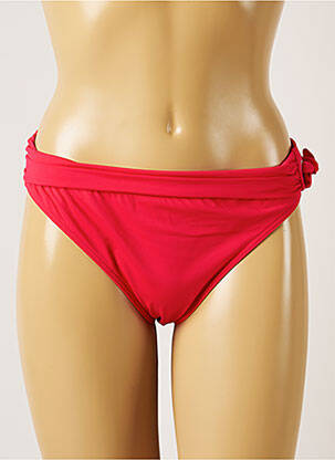 Bas de maillot de bain effet matière satinée culotte rose LIVIA femme