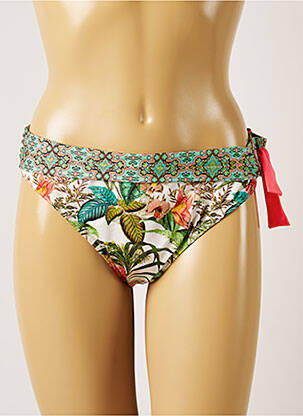 Bas de maillot de bain imprimé tie and dye culotte vert LIVIA femme