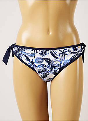 Bas de maillot de bain imprimé tie and dye bikini bleu LIVIA femme