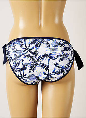 Bas de maillot de bain imprimé tie and dye bikini bleu LIVIA femme