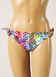 Bas de maillot de bain imprimé tie and dye bikini blanc LIVIA femme