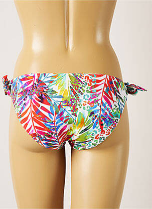 Bas de maillot de bain imprimé tie and dye bikini blanc LIVIA femme