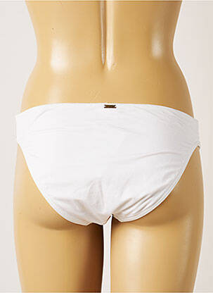 Bas de maillot de bain effet matière satinée culotte blanc LIVIA femme