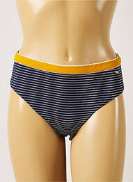 Bas de maillot de bain imprimé rayures short bleu LIVIA femme