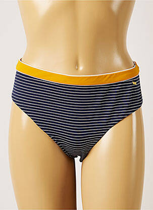 Bas de maillot de bain imprimé rayures short bleu LIVIA femme