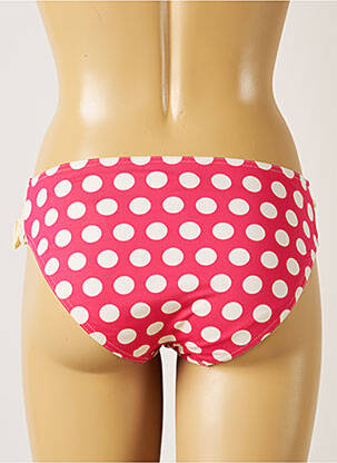 Bas de maillot de bain effet matière satinée culotte rose LIVIA femme