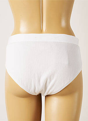 Bas de maillot de bain effet matière satinée culotte blanc LIVIA femme