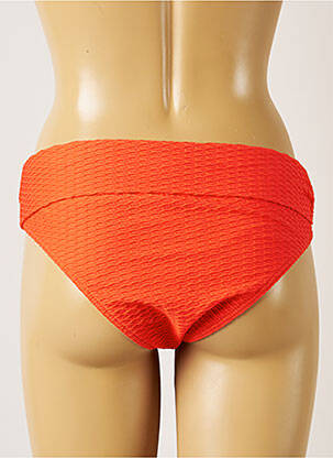 Bas de maillot de bain tissage texturé culotte orange LIVIA femme