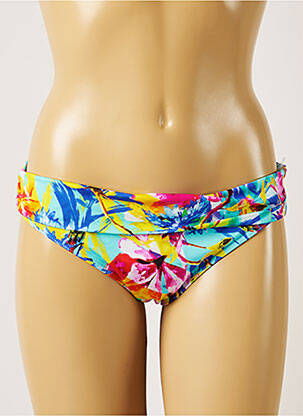 Bas de maillot de bain imprimé fantaisie culotte bleu LIVIA femme