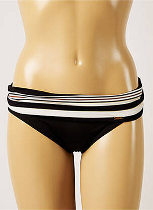 Bas de maillot de bain effet matière satinée culotte noir LIVIA femme