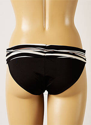 Bas de maillot de bain effet matière satinée culotte noir LIVIA femme