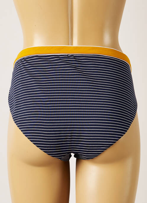 Bas de maillot de bain imprimé rayures short bleu LIVIA femme