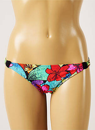 Bas de maillot de bain imprimé fleurs culotte bleu BANANA MOON femme