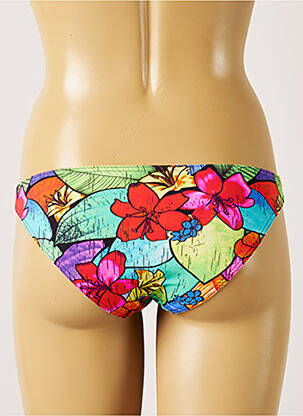 Bas de maillot de bain imprimé fleurs culotte bleu BANANA MOON femme