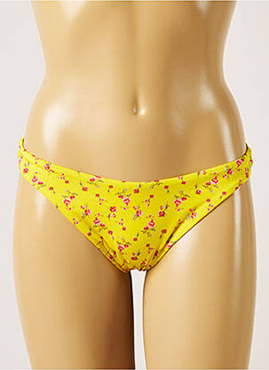 Bas de maillot de bain imprimé fleurs culotte jaune BANANA MOON femme