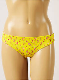 Bas de maillot de bain imprimé fleurs bikini jaune BANANA MOON femme